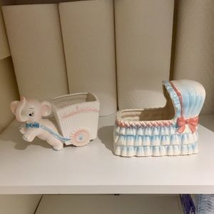 VTG RELPO Samson 5174 & 5513 baby decor Planters